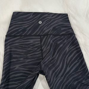 Lululemon align high rise crop leggings zebra print